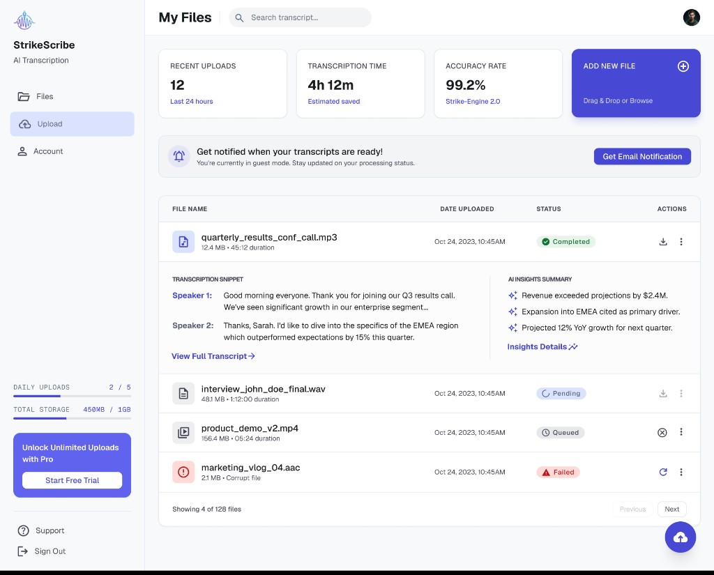 StrikeScribe screenshot 2